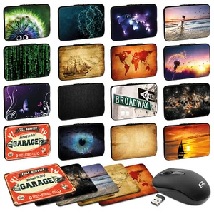 Design Notebook Schutzhülle 15,6 Zoll Laptop Hülle Sleeve Tasche + Mauspad, Maus - Bild 1 von 31