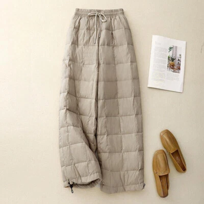 Warme leichte Damen Daunen Baumwolle Hose Knickerbocker Oberbekleidung Oversize Hose - Bild 1 von 4