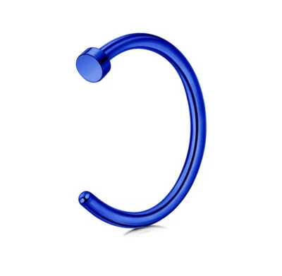 Joyería corporal aro anillo nariz calibre 20 acero quirúrgico 8 mm o 10 mm Foto 1 de 4