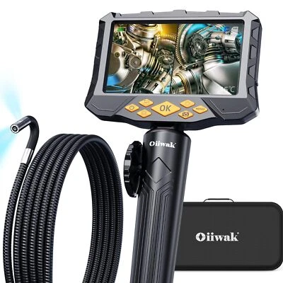 OIIWAK Endoscope 4-Way 360° Inspection Camera Articulating Borescope Semi Rigid