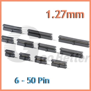 IDC Cable Mounting Plug Socket Connector 1.27mm Pitch Ribbon Cable 6 to 50 Ways - Picture 1 of 25