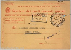 59939 - ITALIA RSI - STORIA POSTALE : BUSTA del SERVIZIO CONTI CORRENTI POSTALI - Picture 1 of 1