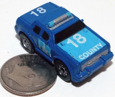 Small Funrise Plastic Police Car marked County number 18 Dark Blue - Image 1 of 3