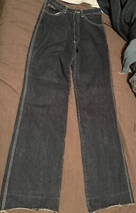 Vintage OREGON TRAILS Damenjeans mit breitem Bein blau Baumwolle Gr. 11 L36 - Bild 1 von 4