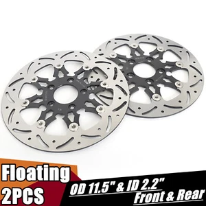 Floating Front Rear 11.5 Brake Rotors for Harley Dyna Low Rider Wide Glide 00-05 - Picture 1 of 12