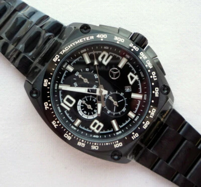 Relógio cronógrafo esportivo Mercedes Benz Motorsport AMG Racing Pilot Aviator Design - Imagem 1 de 4