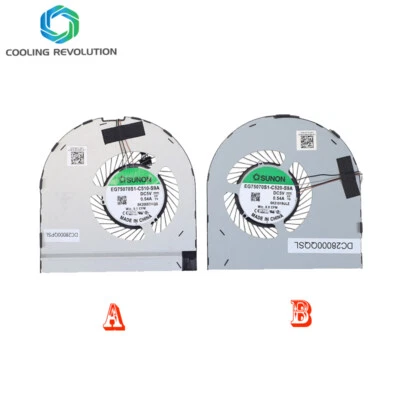 Laptop CPU GPU Cooling Fan for DELL Precsion 7550 M7550 08KNVX 0X2HK8 - Image 1 of 2