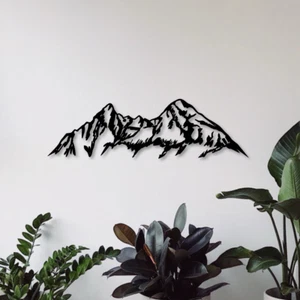 Wandbild aus Holz Watzmann Berge Alpen Holzschild zum Aufkleben Berglandschaft - Bild 1 von 11