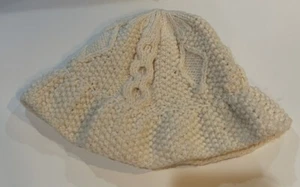 Kids Handmade Ivory Knit Hat - Picture 1 of 2