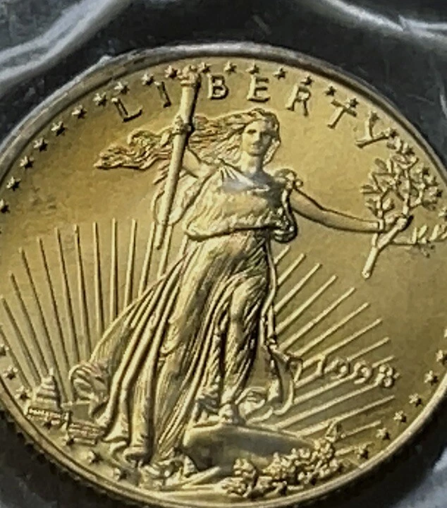 1998 US Mint 1/4oz $10 Gold Eagle BU Pulled From A Mint State Roll Killer Luster - Image 1 of 2