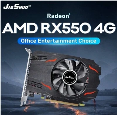 JIESHUO Radeon RX550 4G Gaming Graphics Card GDDR5 - NEW - Image 1 of 4