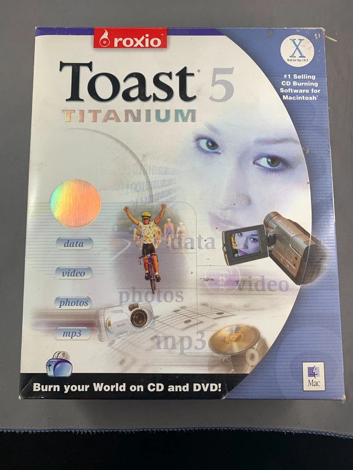 Roxio Toast 5 Titanium CD/DVD Burning Software for Apple Power PC Macs (L) - Image 1 of 4