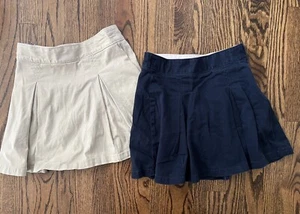 Gap Girls Size 10 Navy Khaki School Uniform Skirts - Picture 1 of 2