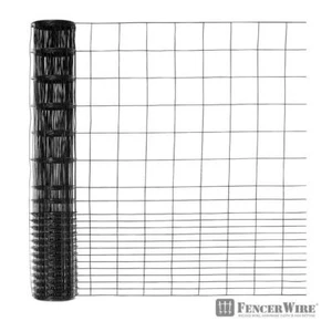 Poultry Fencing Privacy Wire Roll 40in x 50ft Black Vinyl-Coated Flexible Black - Picture 1 of 8
