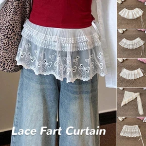 Verano Encaje En Capas Delantal Envolvente Falda Pantalones a Juego Niña Picante Enagua Apilada - Imagen 1 de 26