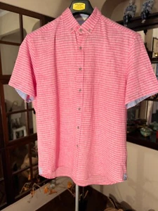 International Report Men's Striped Shirt Linen/Cotton Size XL - Picture 1 of 18