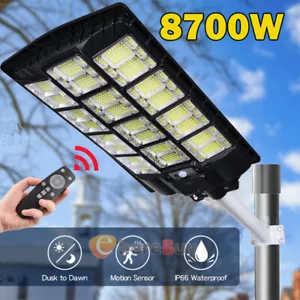 Solar Wall Lights Pathway Motion Sensor 8700W LED Bulb Outdoor Lamp Waterproof - Picture 1 of 159