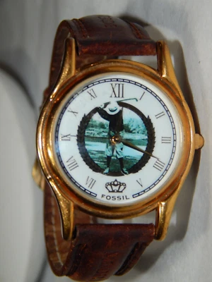 Reloj de golf Fossil para hombre edición especial, correa de cuero SE-1002 ver descripción Foto 1 de 4