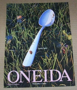 1998 impreso página de anuncio - Oneida Ecuador platería - Lucky Ladybug publicidad - Imagen 1 de 1