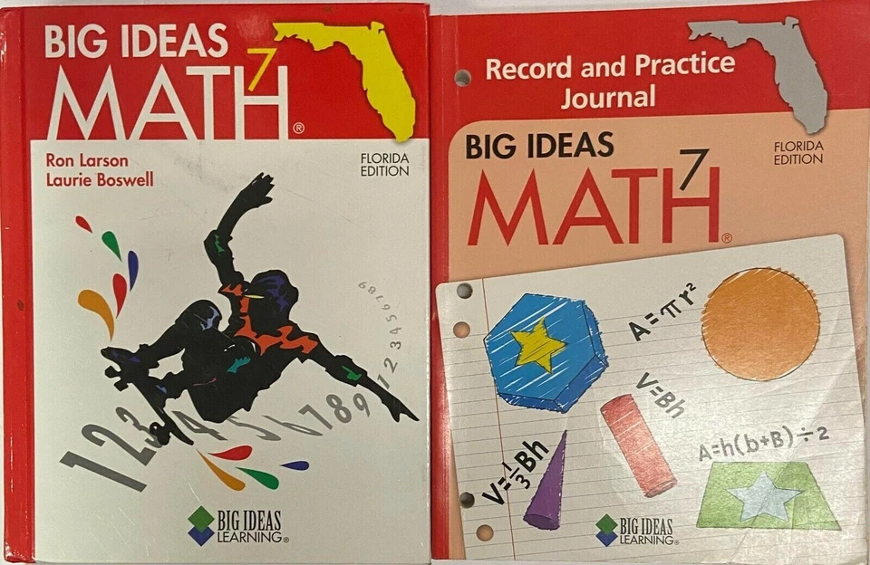 Grade 7 Math Text Workbook Bundle 7th Curriculum Homeschool Big Ideas Lot - Image 1 of 1