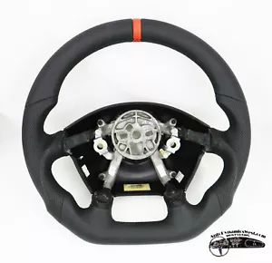 C5 CORVETTE D STEERING WHEEL NAPA LEATHER BLACK STITCHING RED 12:00 STRIPE - Picture 1 of 5