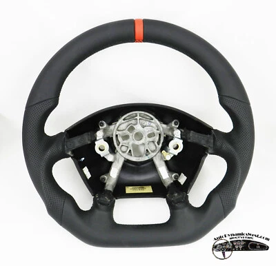 C5 CORVETTE D STEERING WHEEL NAPA LEATHER BLACK STITCHING RED 12:00 STRIPE - Image 1 of 4