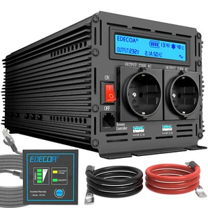 EDECOA 3000W/6000W Convertitore 12V 220V invertitore di potenza Power inverter - Zdjęcie 1 z 11