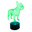 New 3D LED Night Light 7 Colors Hologram Decor Table Lamp French Bulldog Gift
