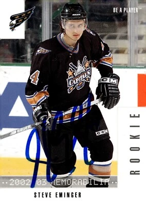 Steve Eminger - Signed 2002-03 In The Game Be A Player Rookie Card #288 - Image 1 of 2