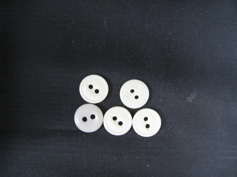 5 SHELL 2 eye ANTIQUE GARMENT BUTTONS 1/2" diameter Civil war reenactment Cover
