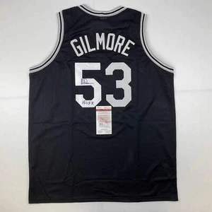 Autographed/Signed Artis Gilmore HOF 11 San Antonio Black Jersey JSA COA - Picture 1 of 4