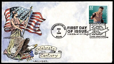 1998 Jack Dempsey Title FDC Celebrate the Century HP Lavinder Cachet - Image 1 of 2