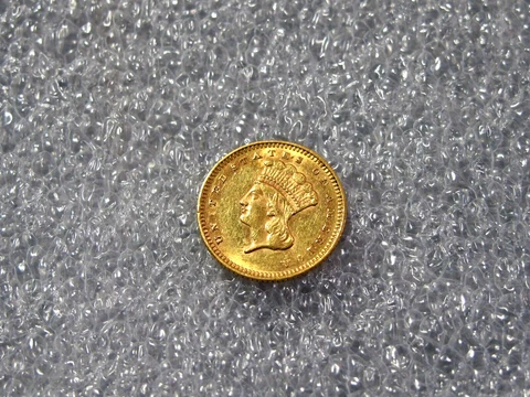 1873 USA GOLD DOLLAR  $1 INDIAN PRINCESS HEAD OPEN 3 LOT OF LUSTER Cover