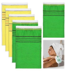 6 Pezzi Guanto Esfoliante Coreano Bagno Panno Lavaggio Delicato per Uomo Donna - Foto 1 di 7