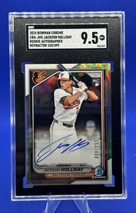 2024 Bowman Chrome Jackson Holliday Rookie Auto Refractor /499 PSA 10 Auto 9 - Picture 1 of 2