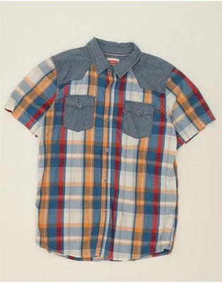 LEVI'S Boys Short Sleeve Shirt 14-15 Years XL Multicoloured Check Cotton CE26 - Image 1 of 3