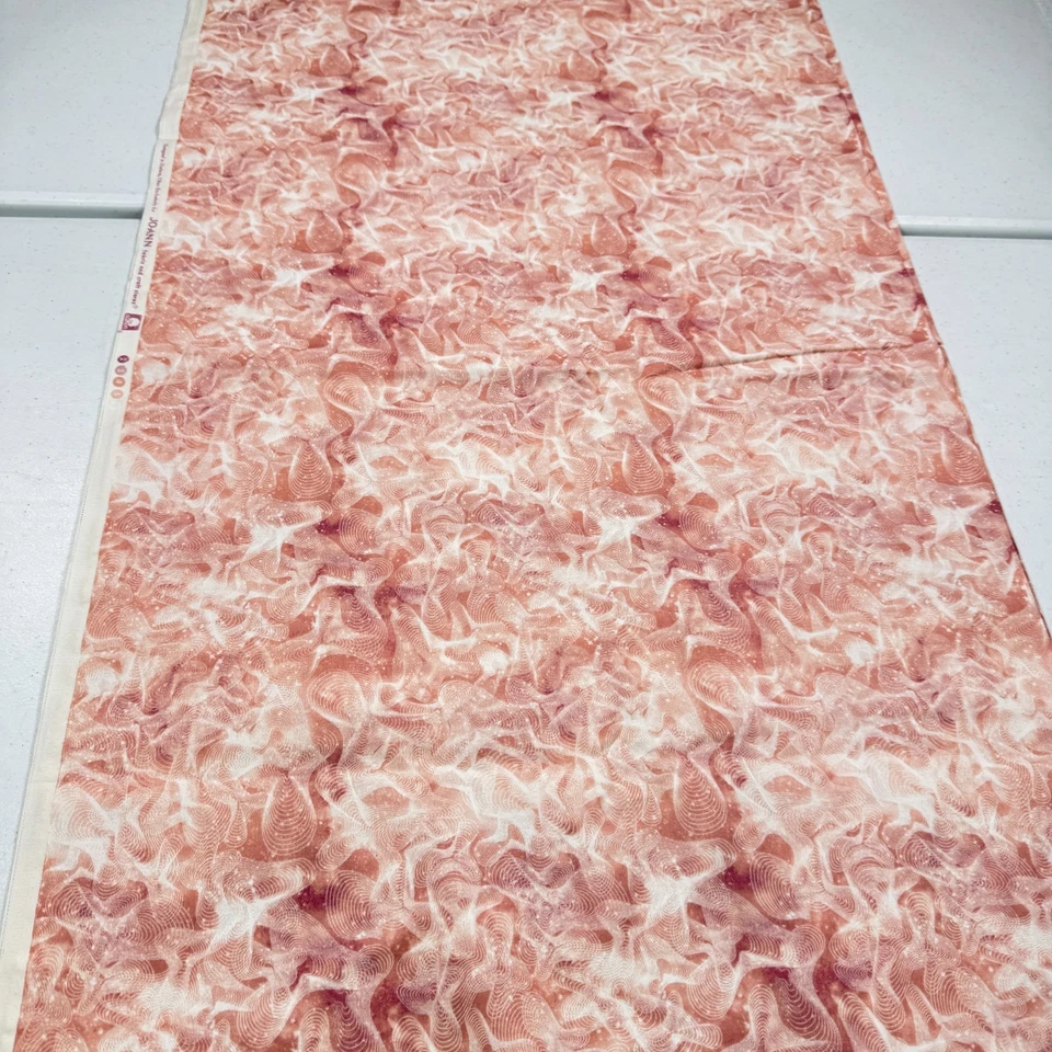joann fabric pink beige abstract quilting cotton 42x160 4.4 yards - Image 1 of 4