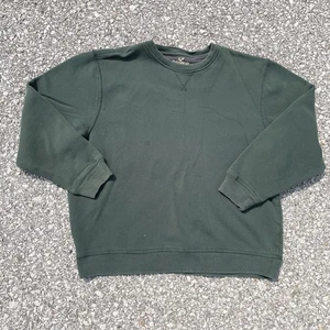 Outdoor Life Sweatshirt Mens XL Green Blank Crew Heavy Y2K Minimal Grunge Work - Picture 1 of 14
