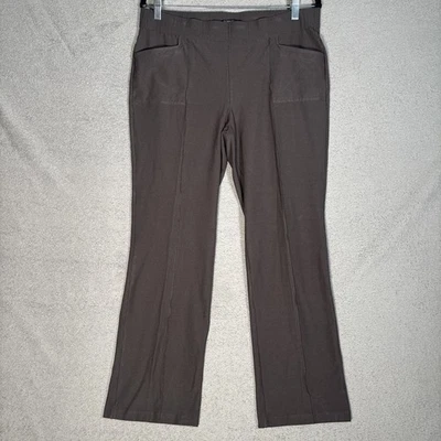 Eileen Fisher Pants Womens Size PL Stretch Crepe Espresso Brown Minimalist Basic - Image 1 of 4