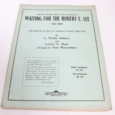 Waiting for the Robert E Lee Foxtrot Sax Orchestra 8 Parts Sheet Music Score - Image 1 of 4