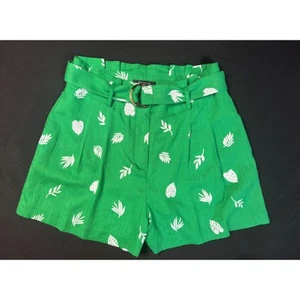 Ann Taylor Petite Embroidered D-Ring Paper Bag Shorts, Size 10P  - Picture 1 of 9