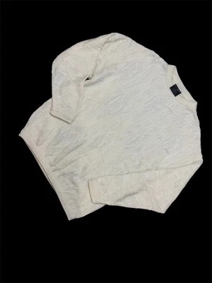 Vintage 90’s Bergati white Coogi-style sweater Size XL - Image 1 of 4