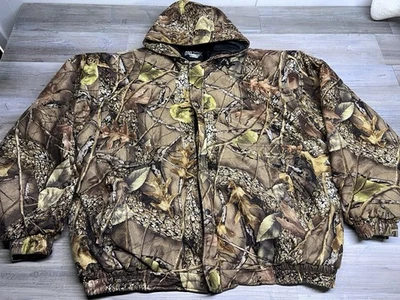 WFS Element Gear Insulated Hunting Coat Jacket Mens Sz 2XL Burly Camo Tan Hooded - Image 1 of 4