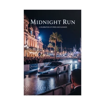 Maserati MC12 Poster – V12 Italian Supercar Wall Art, Monaco Night - Image 1 of 4