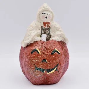 Broomsnickle Geist auf Kürbis SIGNIERT Figur (543810) Linda Lindquist Baldwin - Bild 1 von 7