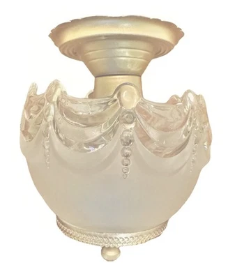 Lámpara de techo victoriana antigua de colección con diseño de cortinas Foto 1 de 4