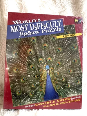 The World's Most Difficult Jigsaw Puzzle 'Peacock' Buffalo Games Brand New 1998 - Image 1 of 3