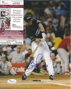 EVAN LONGORIA RAYS/A.L ALL STAR SIGNED AUTO ACTION 8X10 PHOTO JSA COA #H80038 - Picture 1 of 1