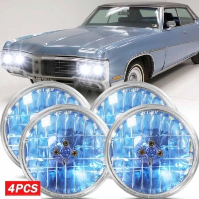 For Buick Electra Wildcat 5.75" 5-3/4" inch Headlights Hi/Lo Beam DOT 4pcs/set - Image 1 of 4