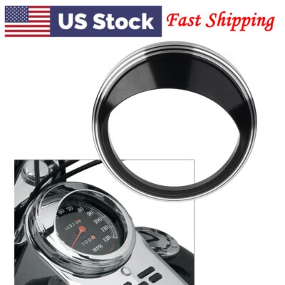 Anillo de ajuste de cubierta de bisel de calibre velocímetro visera negra de 5 pulgadas para Harley Foto 1 de 4